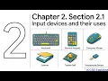 Chapter 2 Input and output devices Section 2 1 Input devices and their uses