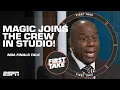 Magic Johnson joins the show Evaluating the Knicks in the 2026 NBA Finals First Take