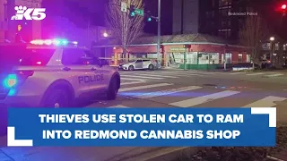 Redmond cannabis store smashed into