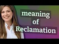 Reclamation meaning of Reclamation