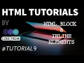 HTML5 BLOCK AND INLINE ELEMENTS HTML SERIES TUTORIAL-9 BLOCK ELEMENTS INLINE ELEMENTS DIV SPAN