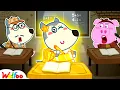 Download Lagu Oh No! Mommy Wolf Pretends to Be Rich Student…| Let's Be Yourself | Wolfoo Channel | Kids Cartoon