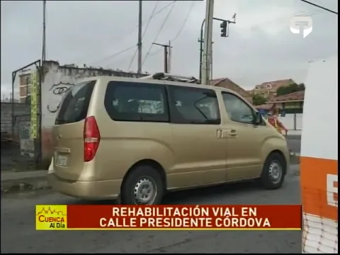 Rehabilitación vial en calle Presidente Córdova