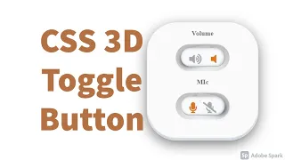 Pure CSS 3D Toggle Button on click