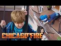 Download Lagu Little boy gets his head stuck in collapsing balcony railing | Chicago Fire