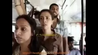 شاهد رد فعل فتاة عند تحرش شخص بها فى أتوبيس النقل العام 