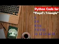 Learn Python in Tamil How to print Floyd s Triangle GURUKULA TAMIL