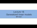 Topic 19 1 Introduction to generalized linear models