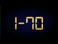 Random Number Generator 1-70 Gold numbers set digital metal