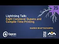 Lightning Talk Eight Consteval Queens and Compile-Time Printing - Sagnik Bhattacharya