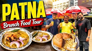 PATNA BRUNCH TOUR | Litti chokha, Chura Ghugni, Karahi Meat, Sattu Shake, Aam Jhor & BunMakhan Rabri
