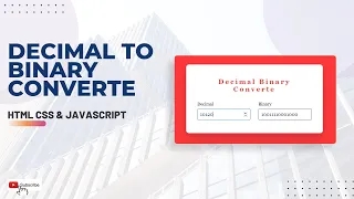 Decimal to Binary Converte HTML CSS Javascript