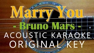 Download Marry You - Bruno Mars [Acoustic Karaoke] MP3