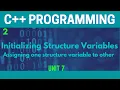 Initializing Structure Variables