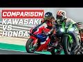 Lagu Honda vs Kawasaki | Honda CBR1000RR-R SP vs Kawasaki ZX-10RR | Visordown.com