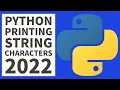 How To Print String Characters In A List In Python - Beginners Tutorial 2022