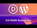 Divi Theme Tutorial How to Make a Full Width Row