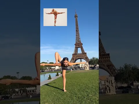 Hello from Paris 🌍 #yogapose #gymnastics #challenge #mobility #amazing #flexibility #stretching
