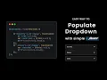 Auto populate dropdown list using html css and jquery Easy way to create dependent dropdown list
