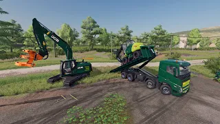 FS22 - Map The Valley The Old Farm 021  🇩🇪 🚜🚧🚛 - Forestry, Farming and Construction - 4K