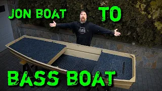 Jon Boat To BASS BOAT - DIY FRONT And REAR Casting Decks