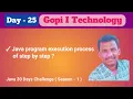 Day-25 Execution process of java program step by step Java Full Stack Course By Mr Gopi