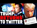 Donald Trump RETURNS To Twitter HILARIOUSLY Trolls Leftists With Mugshot Merch Elon Musk Joins In