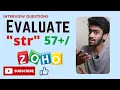 ZOHO Coding Question Evaluate str Tamil code io