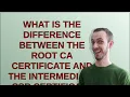 Security what is the difference between the root CA certificate and the intermediate CSR certifi