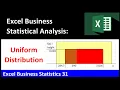 Excel Statistical Analysis 31 Uniform Probability Distribution