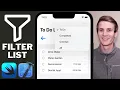 To-do App Core Data Filter List SwiftUI Xcode Tutorial Custom Fetch Request Part 2
