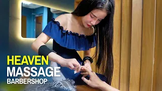 ASMR I found Heaven at the VIP BARBERSHOP Dedicated massage will make you fall asleep