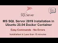 Run MS SQL Server in Ubuntu Docker Container
