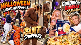 We Went Halloween Shopping + Suit Shopping +Gordon Ramsay Quick Meals Pt 1 Alfredo Lasagna