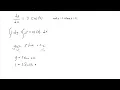 Solve the initial value problem explicitly