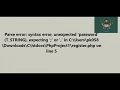 Parse error syntax error in php