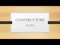 Constructors in Java Use of Constructors Types of Constructors with example Hindi