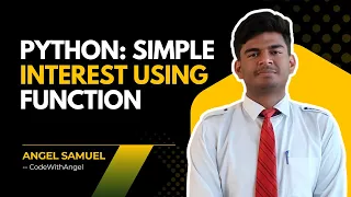 Python Program to Calculate Simple Interest using Function Beginner Tutorial