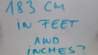 183 cm in feet and inches
