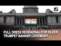 Download Lagu Full dress rehearsals at Rashtrapati Bhavan ahead of Silver Trumpet Banner Presentation Ceremony