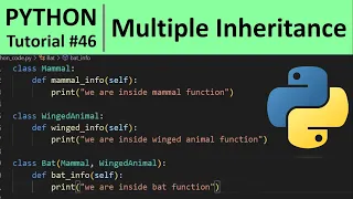 Python Tutorial - Multiple Inheritance in Python with MRO Method Resolution Order