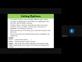 Unit IV Listing options in python