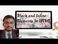 Block and Inline Elements in HTML Web Development tutorials in hindi