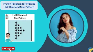 How to Print Half Diamond Star Pattern