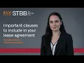 Important clauses to include in your lease agreement