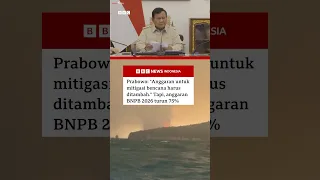 Prabowo: 'Anggaran mitigasi bencana harus ditambah.' Tapi anggaran BNPB turun 75%