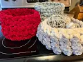Chunky Velvet Knit Yarn hand crochet basket tutorial
