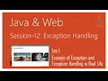 Exception Handling in Java Example of Exception and Exception Handling in Real Life
