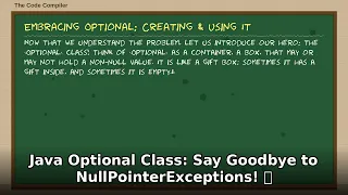 Java Optional Class Master NullPointerException Prevention Advanced Tutorial