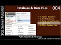 Create Database Part 4 - File Groups SQL SSMS TSQL Tutorial